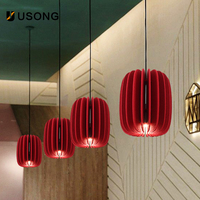 Lampe acoustique en feutre de fibre de polyester ignifuge, insonorisante et anti-moisissure, moderne et simple, personnalisée, garantie 1 an pour les plafonds