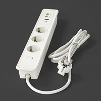 Bande d'alimentation de table encastrée montée sur bureau industriel PD20W avec USB-C 3 prises prise ue CE/ETL pour