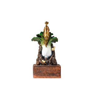 Adorno de Cobre con Forma de Col de la Fortuna, Decoración Feng Shui para Escritorio, Regalo para Oficina y Hogar - Product Image 1
