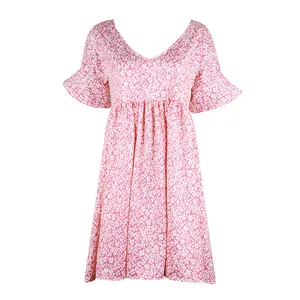 European-Style Floral Casual Summer Dress Mature Cheap Women'S Wear Products