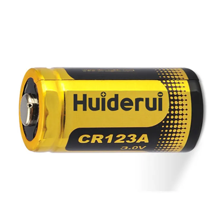 Huiderui CR123A 1600mAh 3V 비 충전식 리튬 배터리 하이 퀄리티