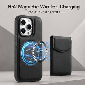 Étui en cuir PU de luxe au toucher soyeux pour iPhone 18 <span class=keywords><strong>Pro</strong></span> Max 17 16 15 14, coque avec béquille rotative à 360° et couvercle magnétique robuste - Product Image 6