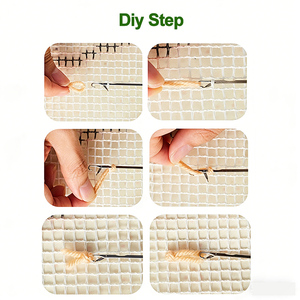 Kits de tapis en crochet <span class=keywords><strong>mandala</strong></span> personnalisés en gros, nouveaux kits de bricolage pour tapis avec outils pour adultes, décoration intérieure, tapis mural, cadeau - Product Image 6