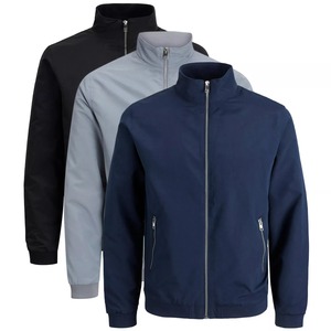 Blouson bombardier pour hommes de haute qualité en Satin de soie matelassé Style à la mode col montant en cuir tissu enduit ODM teint uni hiver - Product Image 1