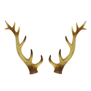 على الطراز الريفي الراتنج ريفي صياد الغزلان قرون الكأس الحائط التماثيل الديكور المنزل فندق يأتي مربع التعبئة والتغليف التعميد - Product Image 5