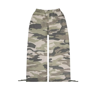 Pantalon de survêtement camouflage ample et épais en molleton de coton et polyester pour hommes – Vente en gros - Product Image 2