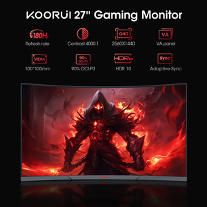 Moniteur de jeu <span class=keywords><strong>incurvé</strong></span> de <span class=keywords><strong>27</strong></span> <span class=keywords><strong>pouces</strong></span> 180Hz QHD 1440P HDR écran d'ordinateur pour les joueurs <span class=keywords><strong>PC</strong></span> - Product Image 5