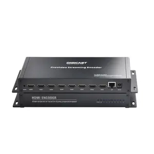 Codificador de video H.265 Compatible con HDCP 8ch HD MI a IP Codificador de transmisión en vivo