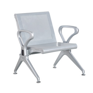 Chaises d'attente Europe P1608 argentées avec accoudoirs pour hôpitaux et aéroports - Product Image 2