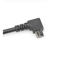 Cable USB 2.0 Micro USB Macho en Ángulo Izquierdo a Micro USB Macho Recto con Blindaje Trenzado para Uso en Computadoras