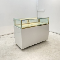 Réfrigérateur commercial, armoire réfrigérée avec éclairage LED, porte vitrée, vitrine à gâteaux, congélateur