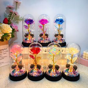 <span class=keywords><strong>Flor</strong></span> Eterna en Cristal, Rosa con Lámina Dorada, <span class=keywords><strong>Flor</strong></span> <span class=keywords><strong>de</strong></span> Plástico, Hecho en China, Regalo para el Día <span class=keywords><strong>de</strong></span> San Valentín, Día <span class=keywords><strong>de</strong></span> la Madre - Product Image 3