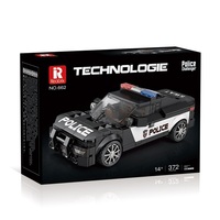 Reobrix 662 - Set de Bloques de Construcción de Coche de Policía Challenger, 372 Piezas, Calcomanías Realistas y Luces, Edición de Coleccionista con Temática de Autos