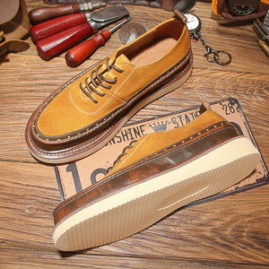 Zapatos de Cuero Hechos a Mano, Diseño Retro Transpirable, Aumentan la Estatura, Impermeables, Antideslizantes, Adecuados para Uso Casual de Negocios - Product Image 4