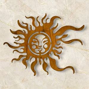 <span class=keywords><strong>Décoration</strong></span> murale en métal en forme de soleil, ornement rustique de style ferme pour jardin et extérieur, pour Pâques, patio, véranda, cour, cadeau - Product Image 3