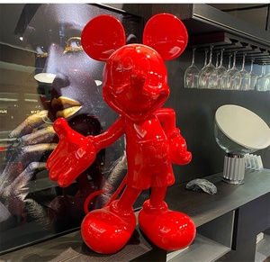 สเปรย์เรซินที่กําหนดเองเคลือบและประติมากรรมมิกกี้เมาส์ไฟฟ้าและรูปปั้นสําหรับตู้โชว์โฮมออฟฟิศศูนย์การค้าตกแต่ง - Product Image 3