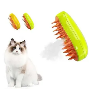 2024 Offre Spéciale bas prix Silicone antistatique épilation pour animaux de compagnie vapeur chat brosse