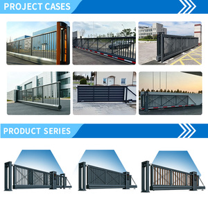 <span class=keywords><strong>Portail</strong></span> <span class=keywords><strong>coulissant</strong></span> électrique en alliage d'aluminium, sans rail, pour cour, villa, école, clôture - Product Image 3
