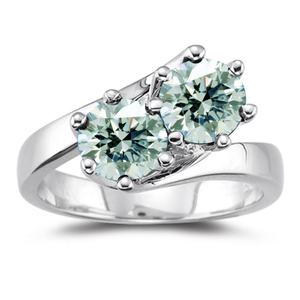 แหวนเงินแท้ 925 ประดับเพชรโมอิสซาไนต์ทรงกลม ชุบทอง จากเมจูริ จิวเวลรี่ ดีไซน์โดดเด่นไม่เหมือนใคร - Product Image 6