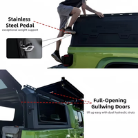 Capot de camionnette en aluminium noir mat, coque rigide, rails de toit, panneau latéral Molle, Jeep Gladiator, Ford F150 Ranger, verrouillable