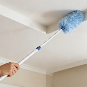 <span class=keywords><strong>Plumeau</strong></span> en laine d'agneau avec manche extensible - Tête de <span class=keywords><strong>plumeau</strong></span> antistatique en fourrure pour nettoyer les ventilateurs de plafond, les meubles NO.9823 - Product Image 3