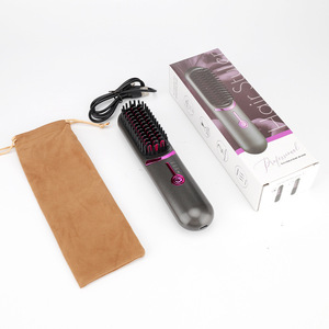 Cepillo Alisador y Rizador de Cabello 2 en 1 de Cerámica, con Pantalla LED, Funciona con Batería, Peine Eléctrico Portátil para Peinar el Cabello - Product Image 2