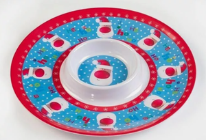 Assiette en plastique boutique chinoise gâteau flocon de neige dîner dessert mélodie de noël os de cerf assiette de service en chine - Product Image 3