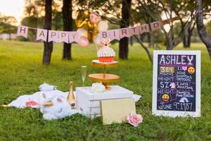 Bannière Joyeux <span class=keywords><strong>Anniversaire</strong></span> DIY 16x20cm Rose Poudré – Décorations de Fête, Guirlande, Décoration Murale pour Chambre d'Enfant, Femme et Fille - Product Image 3