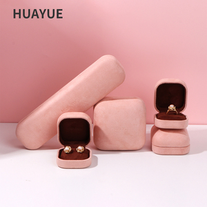 Huayue, оптовая продажа, роскошные ювелирные изделия, Подарочная коробка, кольцо, ожерелье, упаковка, бархатная шкатулка для ювелирных изделий - Product Image 4