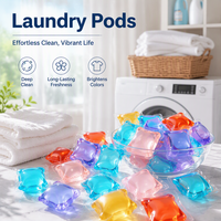 Polyva Berbagai Bentuk Sabun Cuci Cair Pods Disposble Pembersihan Tinggi dan Konsentrasi Laundry Beads