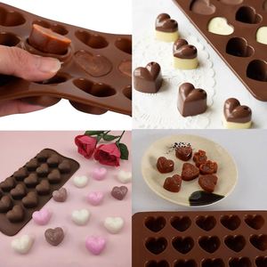 15 Cavity Heart Shape Silicone Mold for DIY Chocolate & <b>Cake</b> - Easy Release, Food Grade Material - Product Image 4