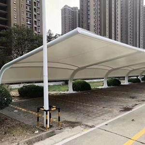 Auvent de garage en aluminium extérieur avec toit en PVDF, design moderne et durable, toit arqué en métal - Product Image 5