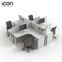 Meubles de bureau commerciaux Cabines d'angle obtus à 120 degrés Meubles de bureau