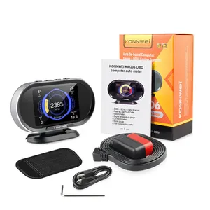 جهاز الكمبيوتر المزود بالسيارة KONNWEI KW206 OBD2 شاشة رقمية للكمبيوتر تشغيل ذاتي OBD 2 ماسح لقياس استهلاك الوقود والماء ودرجة الحرارة - Product Image 1