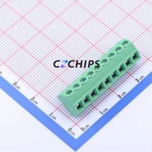 JL102-38109G01 <b>Screw</b> Terminal <b>Block</b> Through hole Component (THT),P=3.81mm Connector 1x9P 3.81mm Green Through Hole - Product Image 1