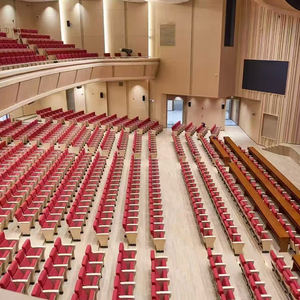 Asientos de Auditorio Grises de Aleación de Aluminio con Escritorio - Muebles Plegables de Diseño Moderno para Teatro e Iglesia para Uso Comercial - Product Image 2