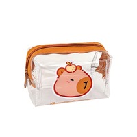 Sac de rangement pour pièces de monnaie miniature avec motif d'animal mignon, en PVC transparent, trousse à crayons pour l'école, étanche, petite bourse à monnaie, Yimian T181