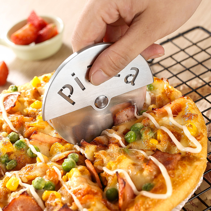 Creative 304 Stainless Steel Pizza Cutter Cake Bread Pies Round Knife Pastry Pasta Dough Kitchen Pizza Tools