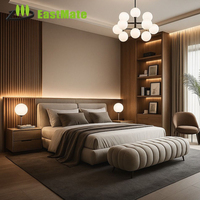 Ensemble de meubles de chambre d'hôtel modernes en bois massif de qualité E1, durables, pour appartement, OEM/ODM pris en charge