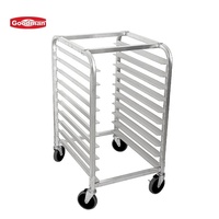 Chariot de bain-marie professionnel Goodman SBA3254 en acier inoxydable et plastique, 10 niveaux, pour boulangerie et service alimentaire