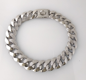 <span class=keywords><strong>Collare</strong></span> per cani Bully in acciaio inossidabile placcato in oro 18 carati grande guinzaglio per <span class=keywords><strong>collo</strong></span> di cane Pitbull catena 32MM chiusura a scatola forte - Product Image 2