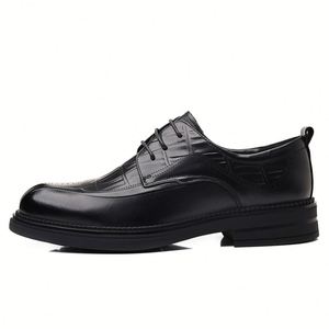 Chaussures en cuir pour hommes, nouvelle collection printemps, cuir de qualité supérieure, chaussures à lacets de haute qualité pour hommes, chaussures de ville formelles, chaussures derby - Product Image 1