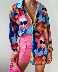 Novedad de otoño 2023, blusas para mujer, camisas estampadas a la moda, blusas holgadas para mujer, camiseta de manga larga de último diseño - Product Image 4