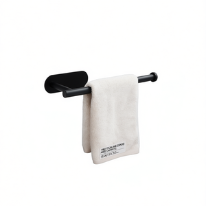 Portarrollos de Papel Higiénico y Toallas de Acero Inoxidable Negro, Adhesivo, Diseño Moderno y Minimalista, Forma Rectangular - Product Image 1