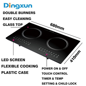 Cuisinière à induction combinée à deux brûleurs Plaques de cuisson doubles Cuisinières à induction Double brûleurs Cuisinière électrique Plastique OEM 2 ans - Product Image 2