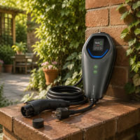 Station de recharge portable pour véhicules électriques de 7 kW, chargeur AC de type 2, commande par application Wi-Fi, EVSE pour voiture électrique