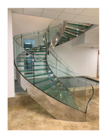 Ace Escalier incurvé de luxe de haute qualité avec escalier en verre
