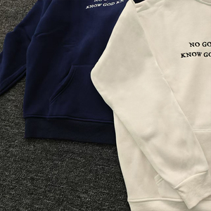 OEM personalizado liso bordado Diseño de alta calidad sin cordón sudaderas con capucha suéter Casual hombro caído hombres Hip <span class=keywords><strong>Hop</strong></span> Sudadera con capucha - Product Image 2