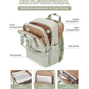 Bolsa de Almacenamiento de Zapatos de Viaje Impermeable con Carga USB de Gran Capacidad Personalizada, Mochila de Poliéster Duradera Unisex para Computadora Portátil de Negocios - Product Image 2