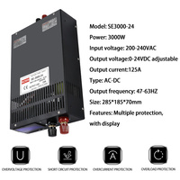 Alimentation à découpage AC/DC industrielle de laboratoire MZMW SE haute puissance 3000W 24V 125A avec affichage numérique réglable